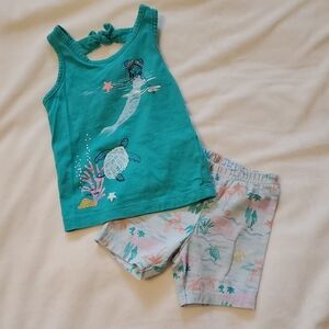 Carter's Baby Mermaid Tank And Shorts Set, 18 Months
